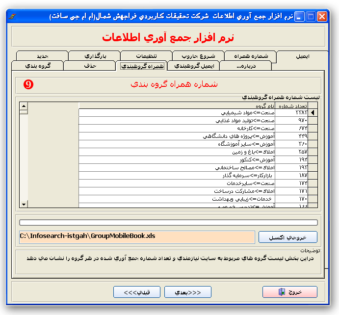 ليست موبايل هاي گروه بندي شده از سايت نيازمندي